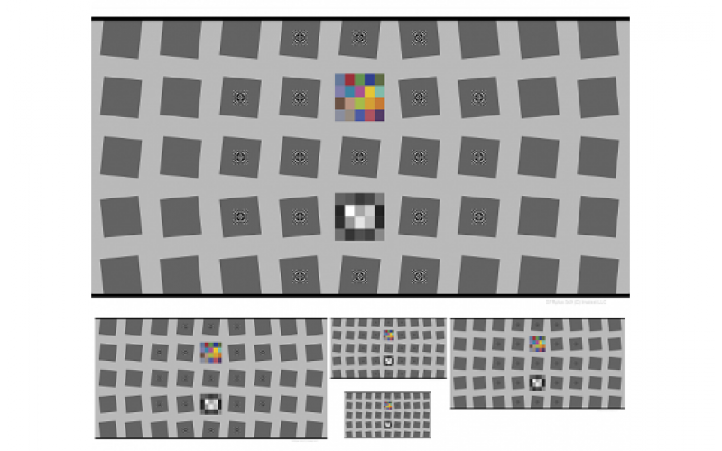 彩色多尺寸版本膠片SFRplus Chart圖