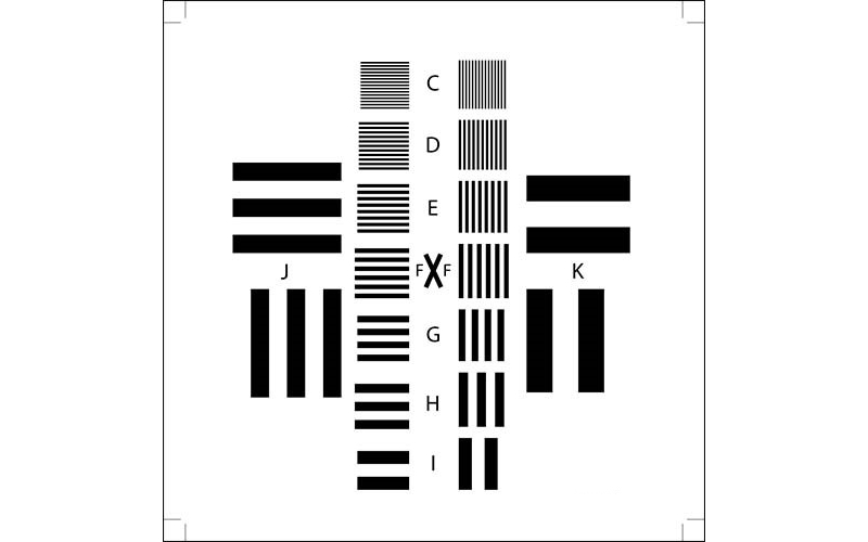 TE142-Q 膠片標(biāo)準(zhǔn)分辨率Chart圖