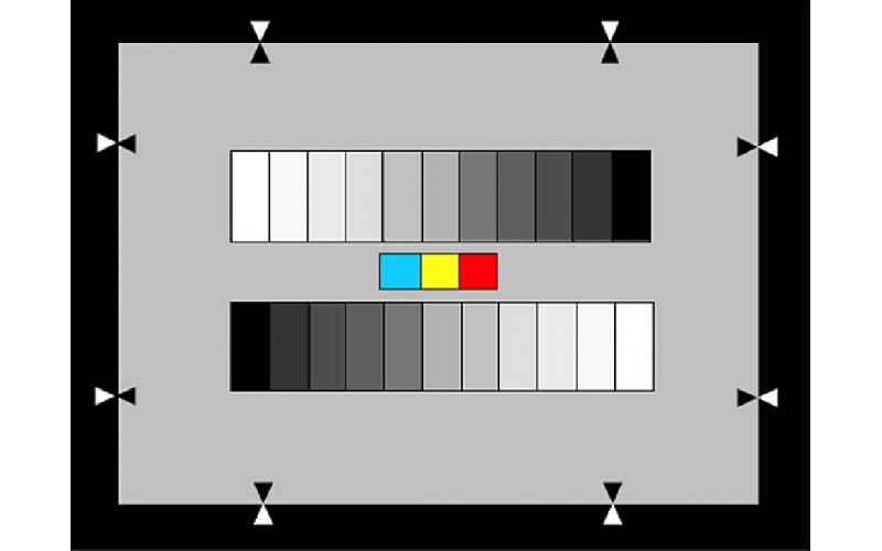 NHK 11 Steps Grayscale Chart(γ=0.45) with Color Chips(3 Colors)